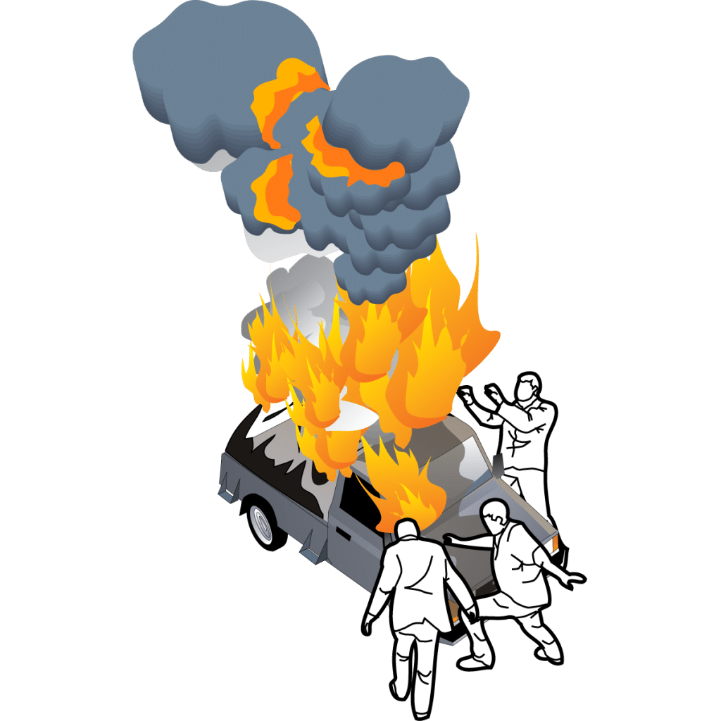 รถกระบะไฟไหม้