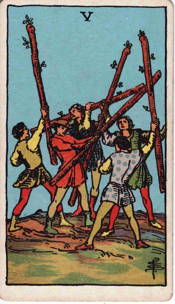 FIVE OF WANDS