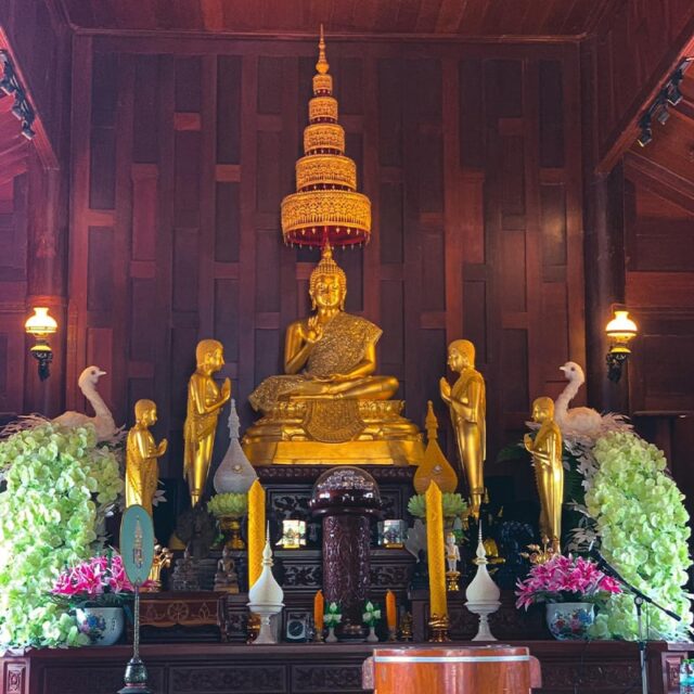 พญานาค 4 องค์ โบสถ์ไม้กลางน้ำ วัดป่าคลอง 11 ขอโชคลาภ