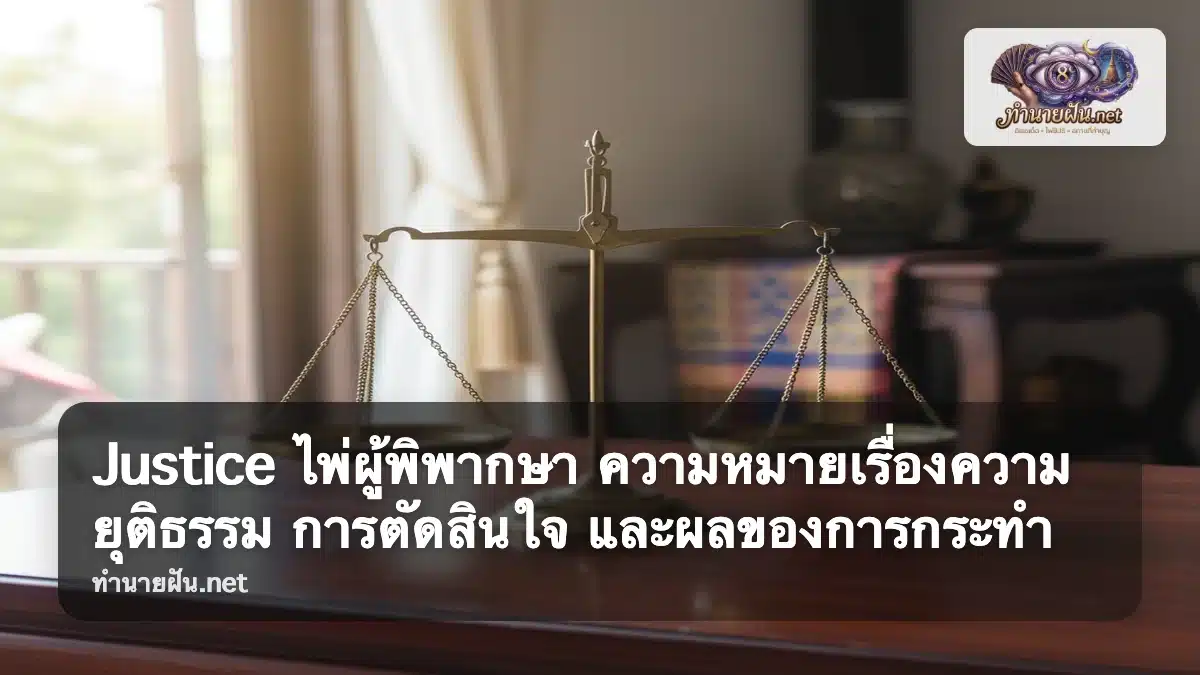 Justice ไพ่ผู้พิพากษา ภาพปก