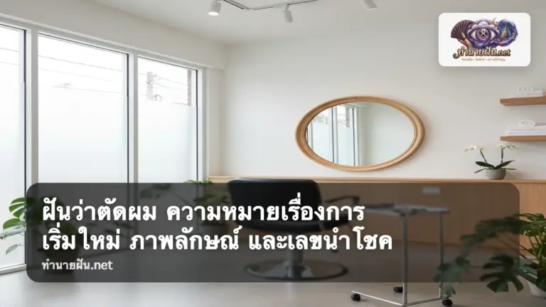 ฝันว่าตัดผม ภาพปก