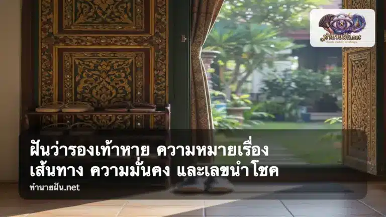 ฝันว่ารองเท้าหาย ภาพปก