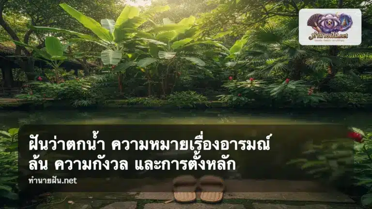 ฝันว่าตกน้ำ ภาพปก
