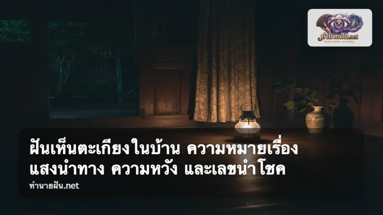 ฝันเห็นตะเกียงในบ้าน ภาพปก