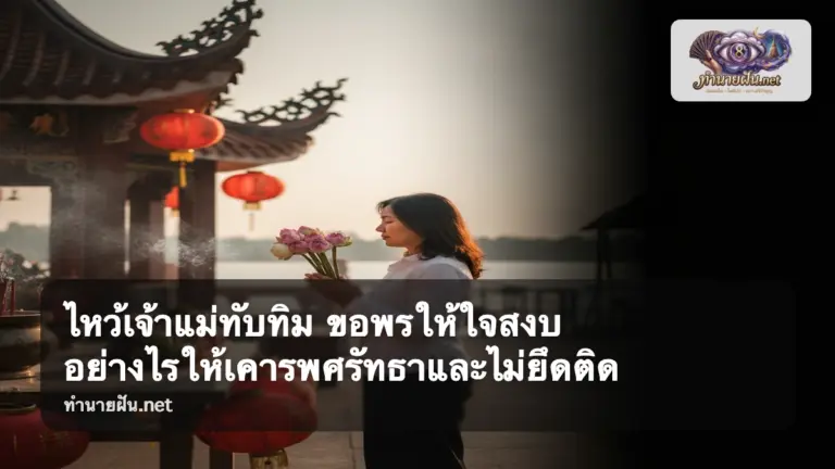 ไหว้เจ้าแม่ทับทิม ภาพปก