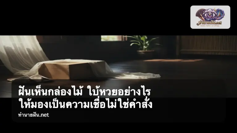 ฝันเห็นกล่องไม้ ภาพปก