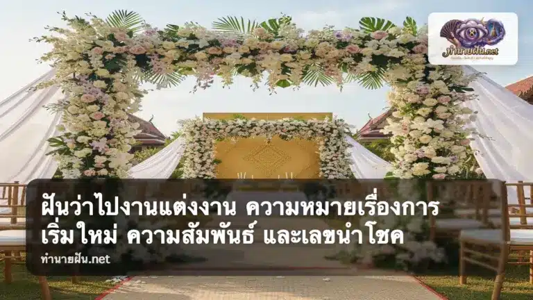 ฝันว่าไปงานแต่งงาน ภาพปก