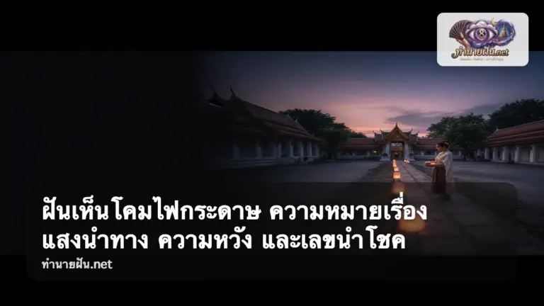 ฝันเห็นโคมไฟกระดาษ ภาพปก
