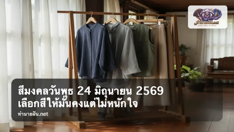 สีมงคลวันพุธ 24 มิถุนายน 2569 ภาพปก