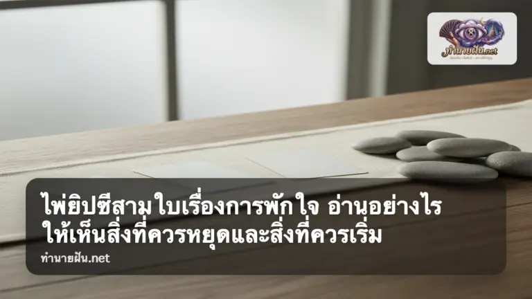 ไพ่ยิปซีสามใบเรื่องการพักใจ ภาพปก