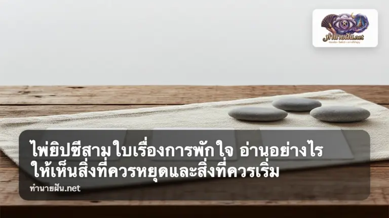 ไพ่ยิปซีสามใบเรื่องการพักใจ ภาพปก