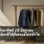 สีมงคลวันอาทิตย์ 28 มิถุนายน 2569 ภาพปก