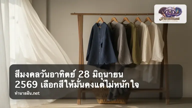 สีมงคลวันอาทิตย์ 28 มิถุนายน 2569 ภาพปก